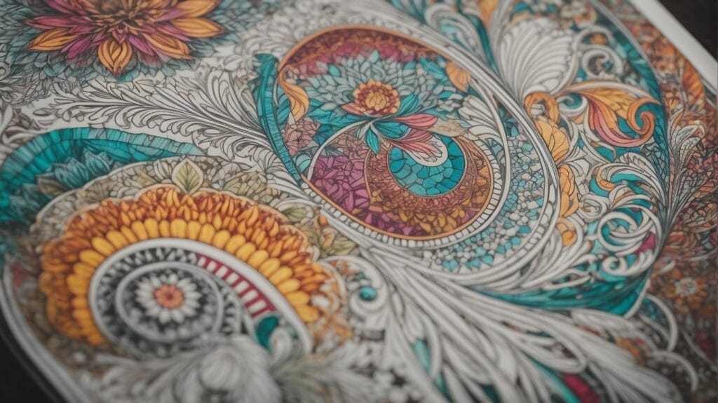 An artistic coloring book featuring beautiful flowers.