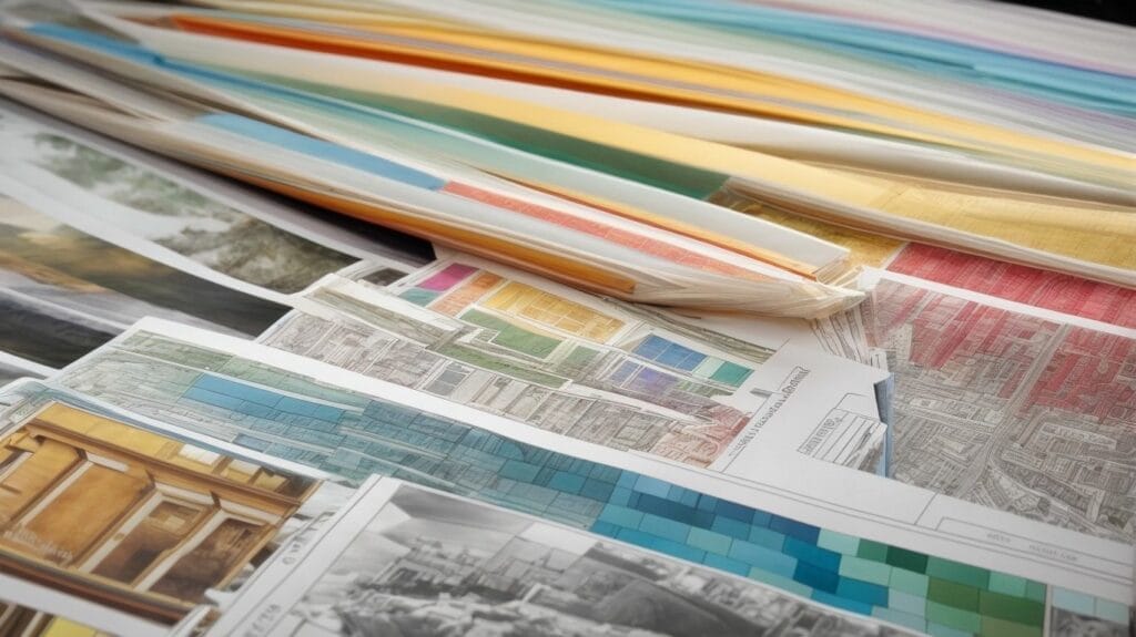 A stack of pages with Color by Numbers pictures on them.