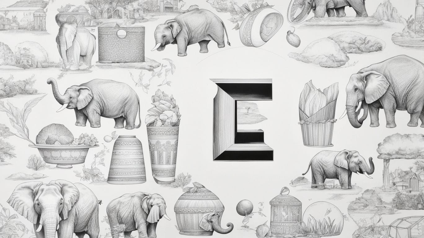 Letter E Coloring Pages - Educational Alphabet Coloring Pages