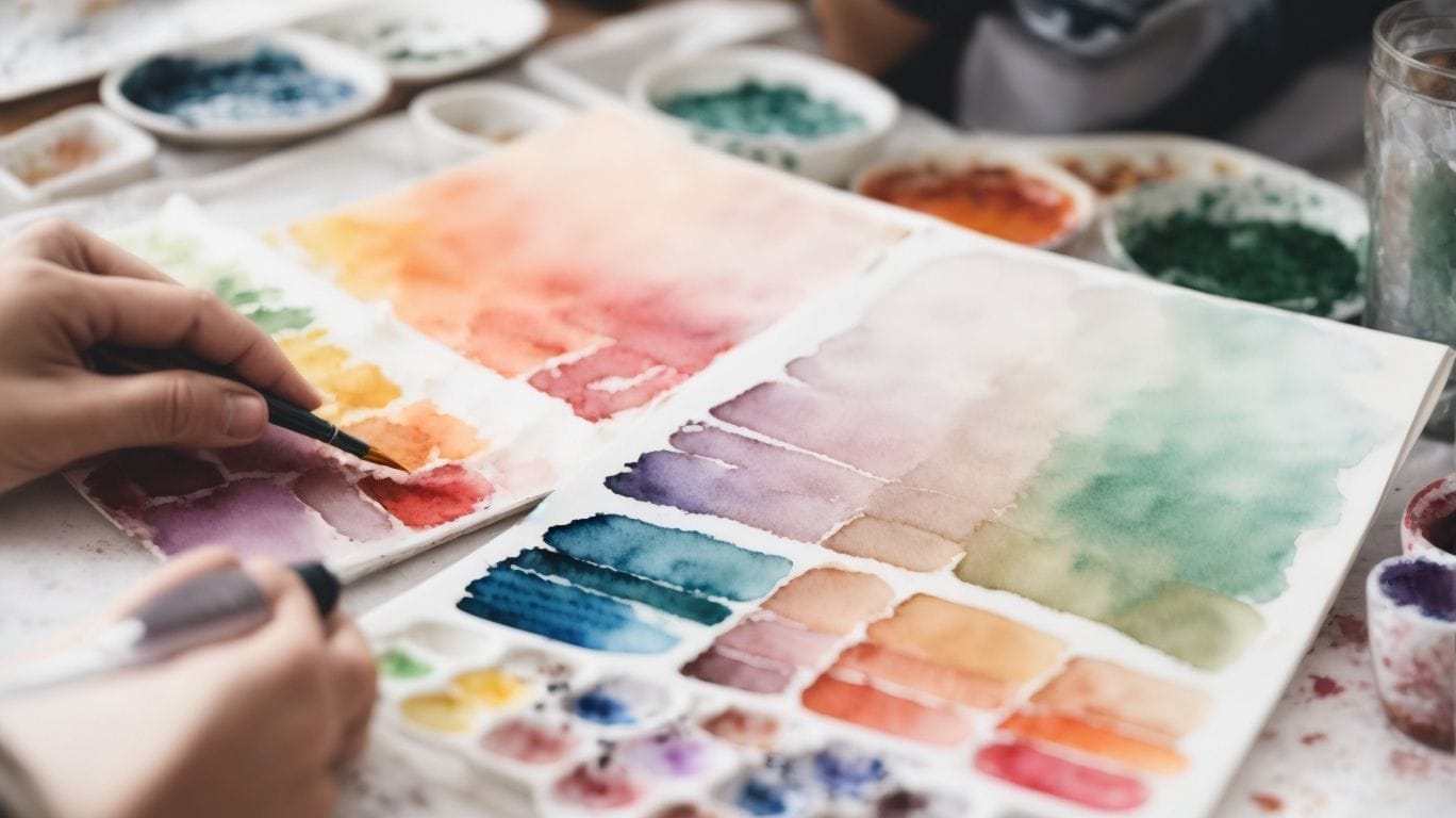 Exploring Different Watercolor Techniques - Using Watercolors on Coloring Pages 