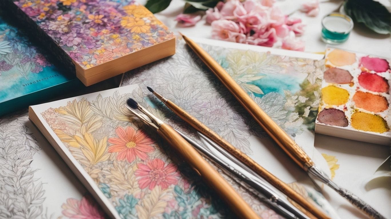 Choosing Coloring Books with Floral Designs - Using Watercolors on Coloring Pages 